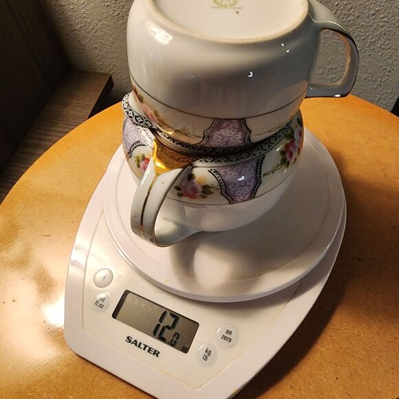 Vintage Hand-Painted Noritake Porcelain Creamer & Sugar Bowl Set Art Deco Style - Picture 14 of 14